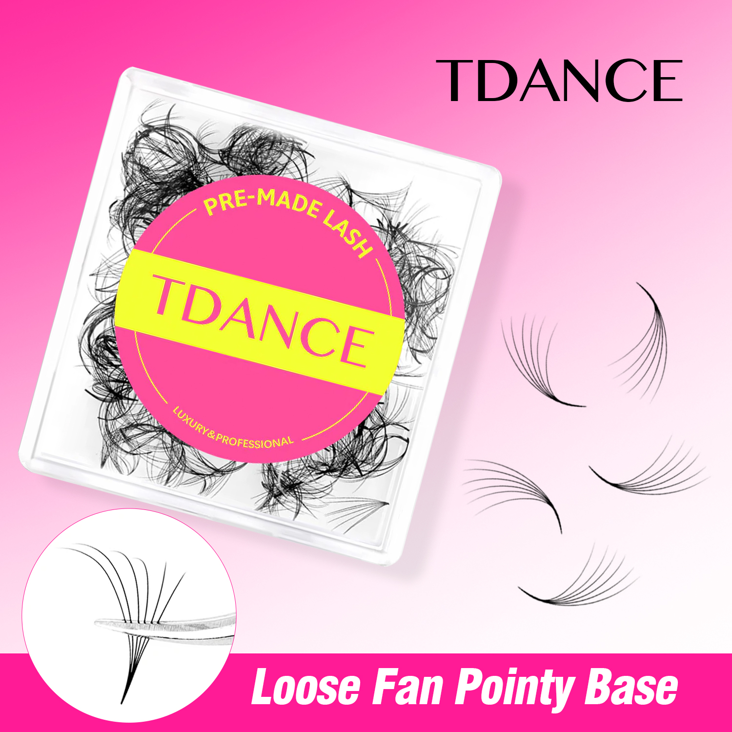 Eyelash Extension Medium - TDANCE Loose Fans Pointy Base Premade