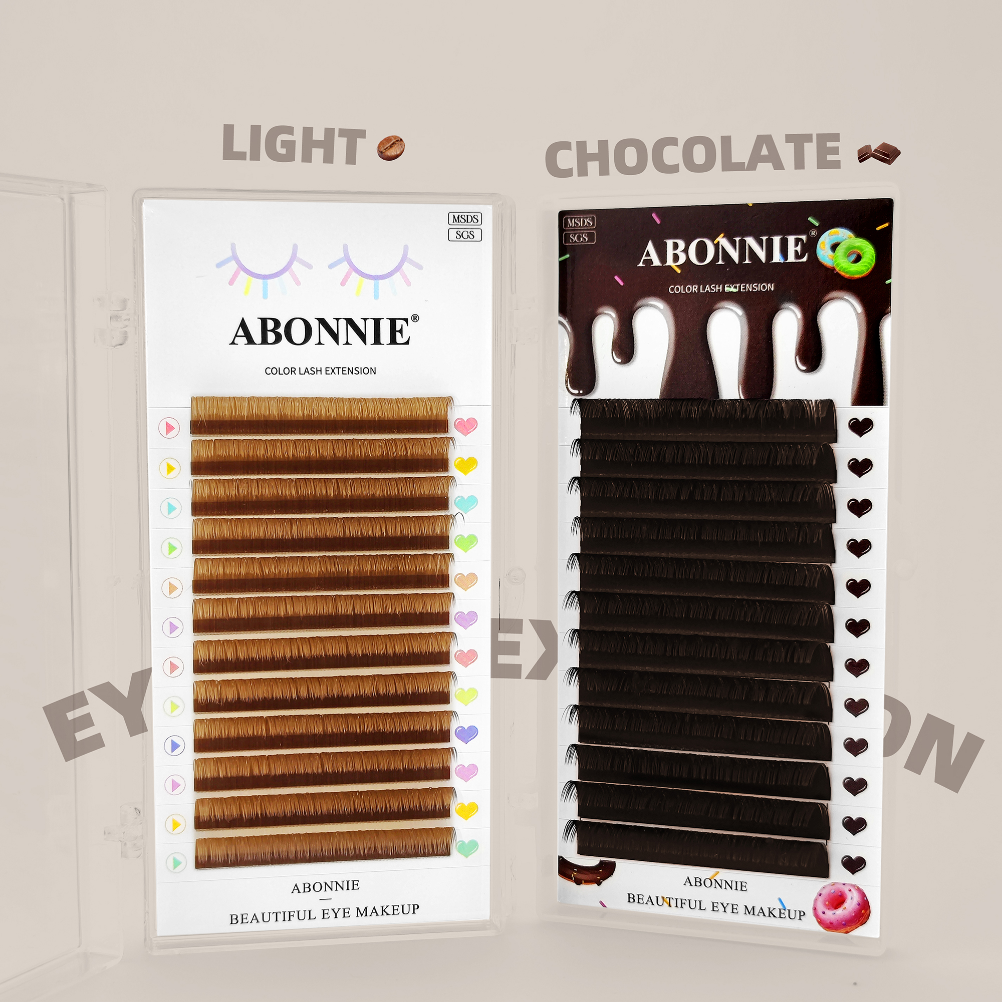 Eyelash Extension Natural Classic - ABONNIE Brown Lash Classic Eyelashes Extensions
