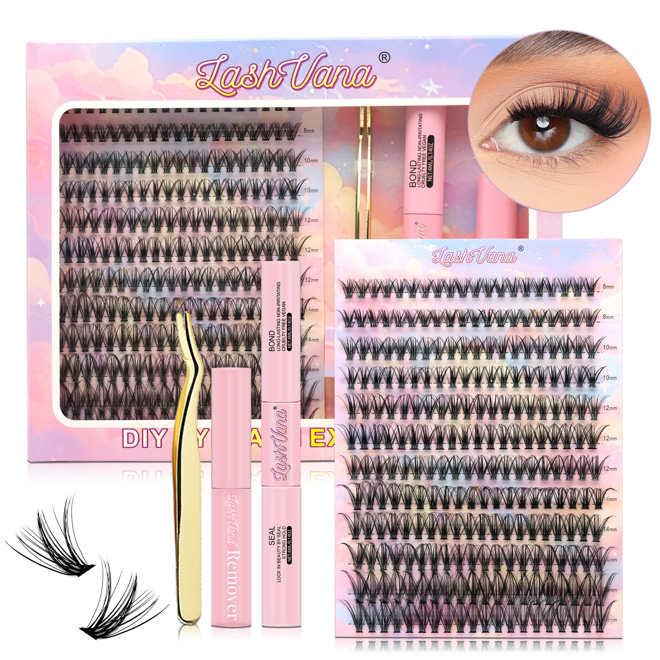 Eyelash Extension Equipment - DIY Lashes Extension Kit Eyelashes 40D