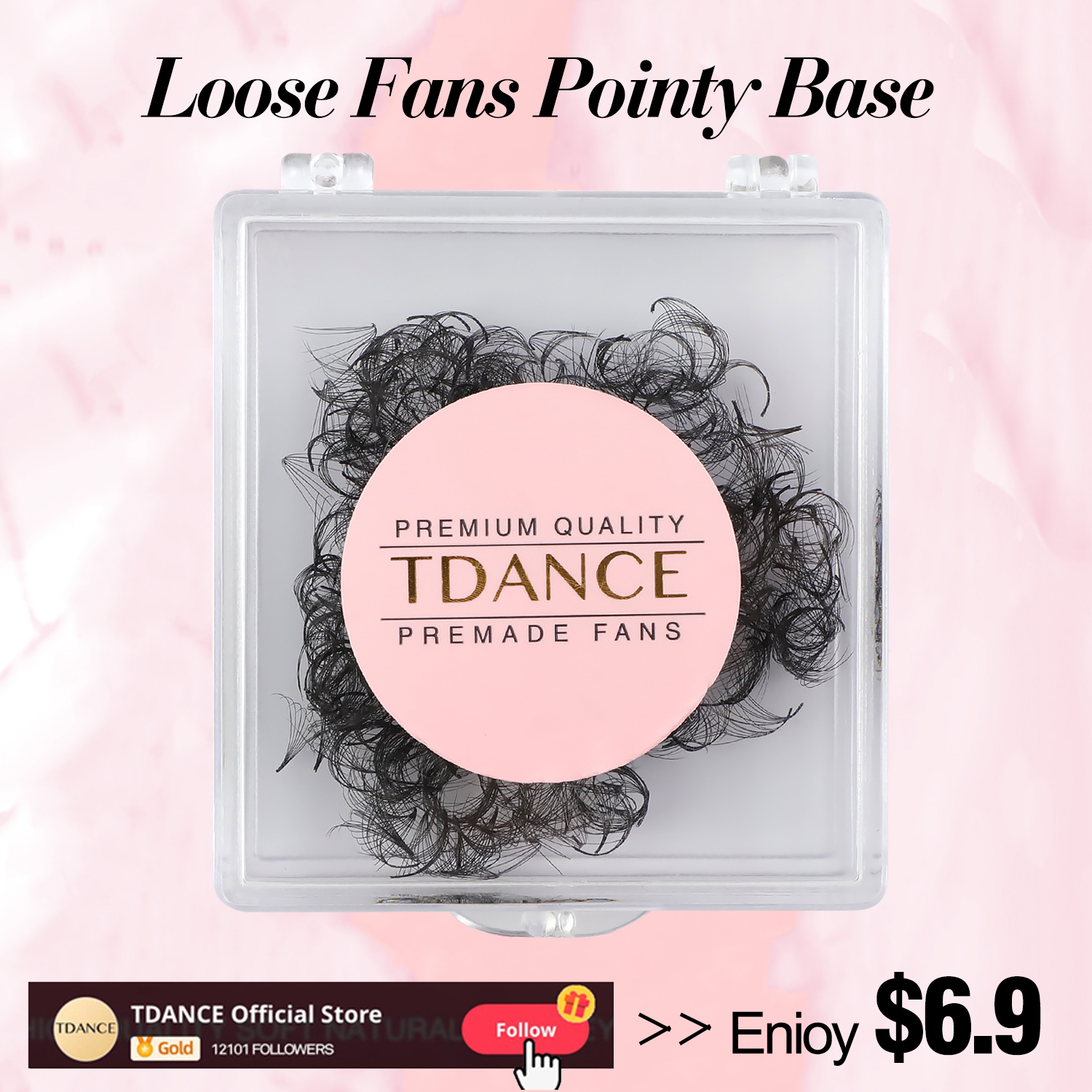 Eyelash Extension Medium - TDANCE 500Fans Pointy Base Loose Fans