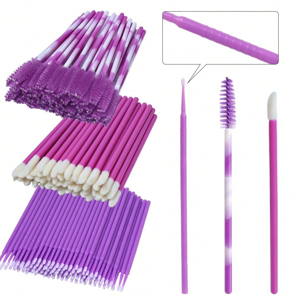 Eyelash Extension Eyelash - 300 Pack Disposable Spoolies Brushes Sets