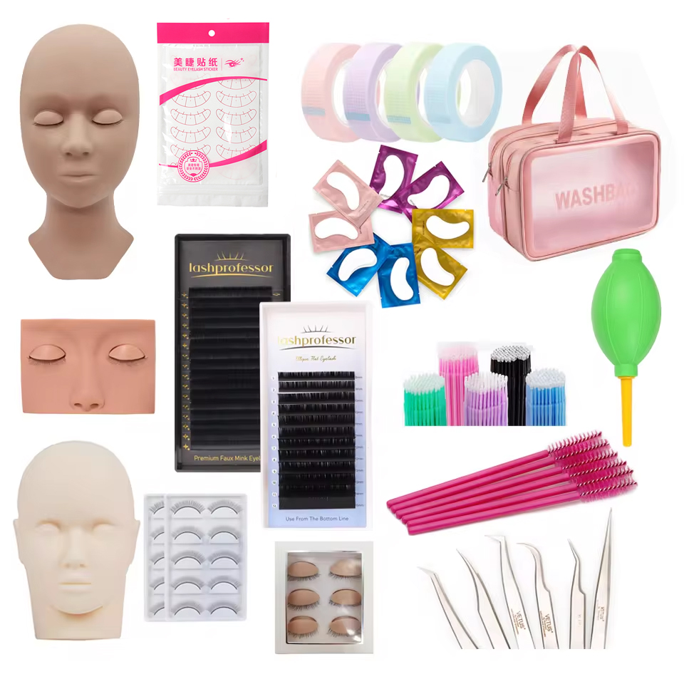Eyelash Extension Uv Glue - Eyelash Extension Set Mannequin Head Lash