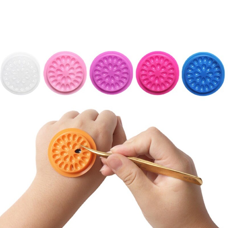 Eyelash Extension Double Lash - 100pcs Eyelash Glue Holder Eyelashes Extension