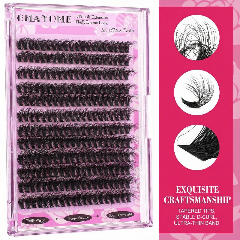 Eyelash Extension Eyelash - Wispy D Curl Cluster Lashes 14-18mm