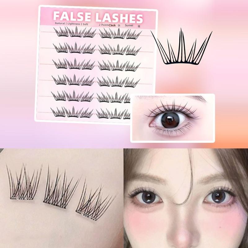 Eyelash Extension Eyelash - 6 Rows Dense Natural False Eyelashes