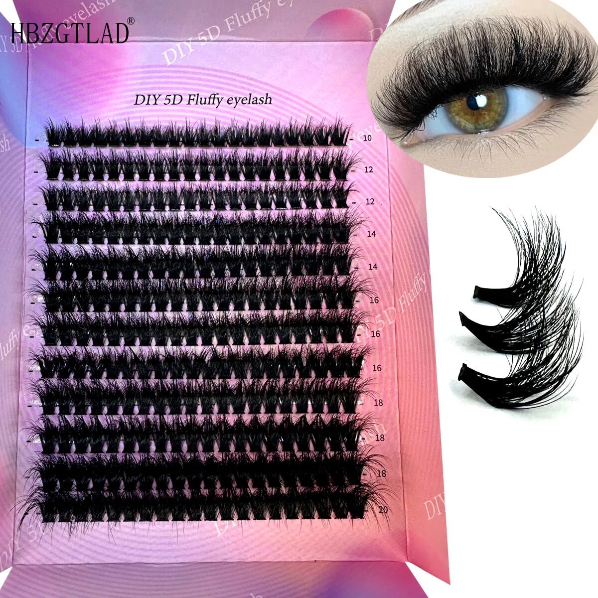 240Ps DIY 5D Fluffy Lash Clust - огляд і ціна Eyelash Extension Anime