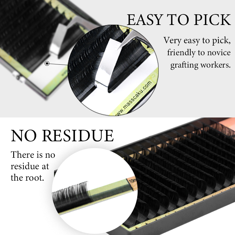 MASSCAKU All Size 1 tray 16 ro - огляд і ціна Eyelash Extension Natural Classic