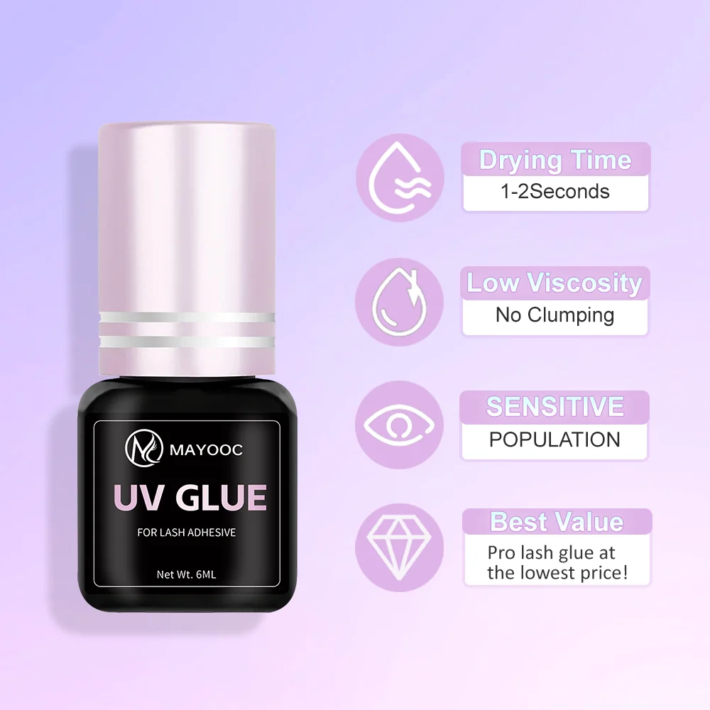 MAYOOC Fast Drying 0.1S UV Eye - огляд і ціна Eyelash Extension Uv Glue