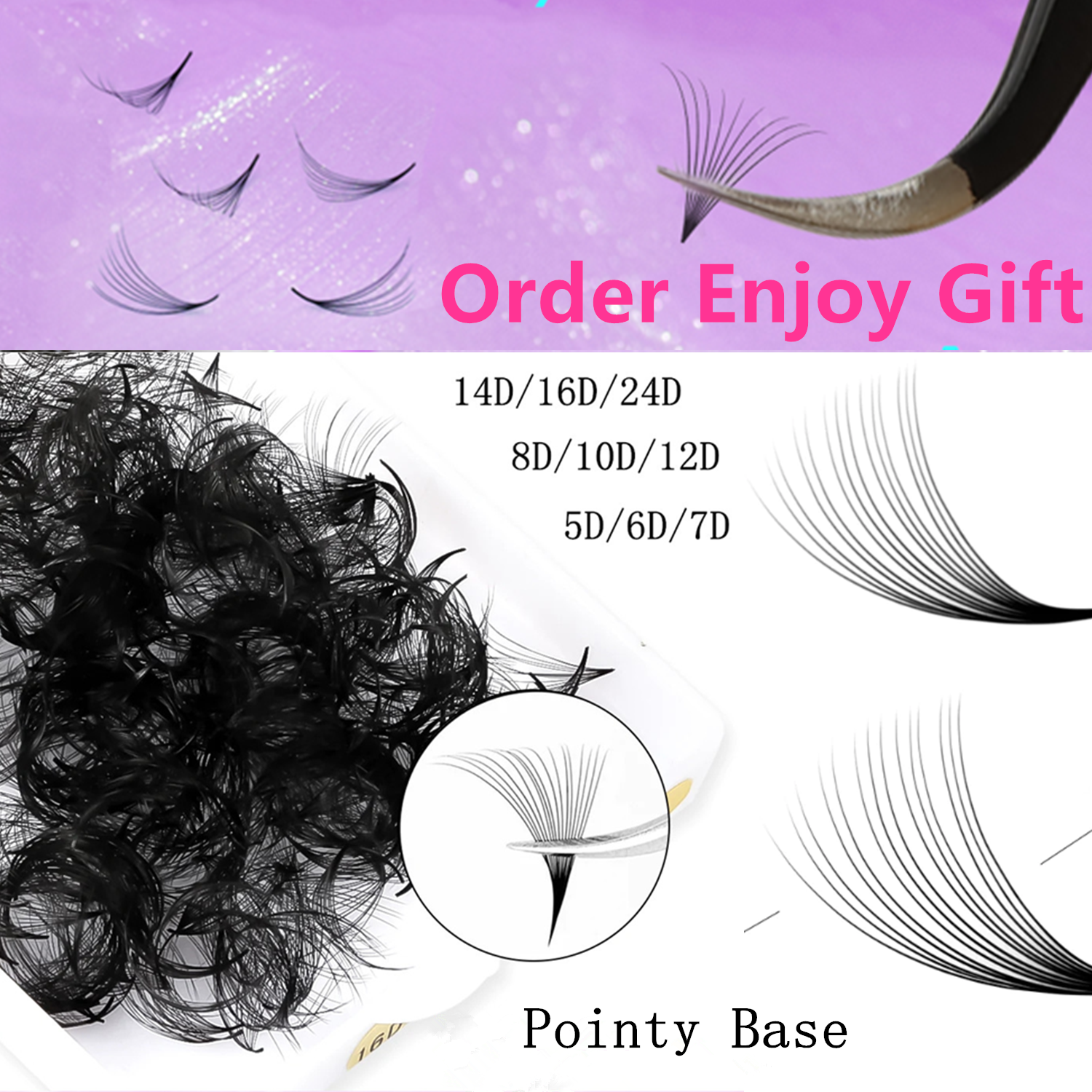 TDANCE 2500 Loose Fans Pointy  - огляд і ціна Eyelash Extension Medium