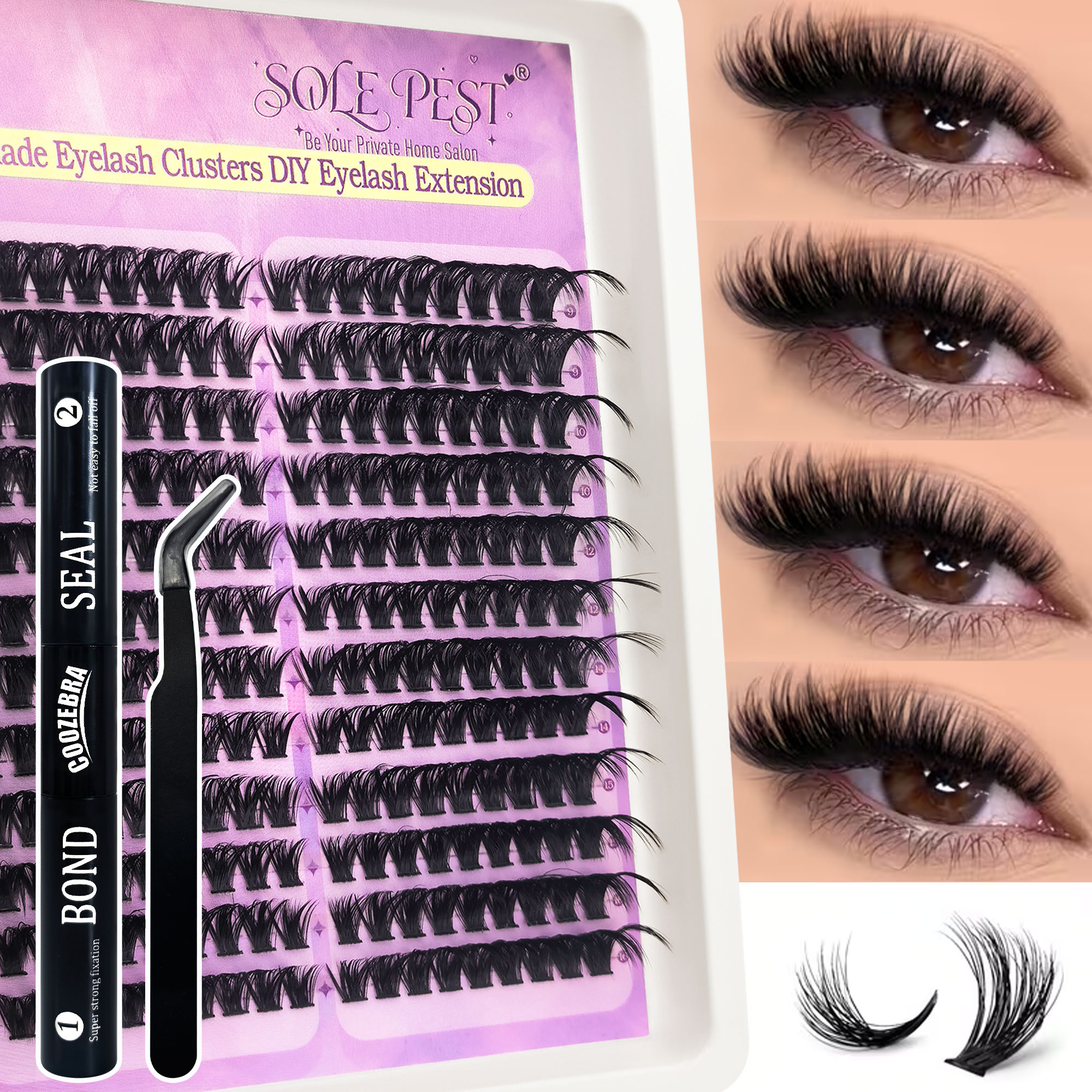 216-Cluster Curled & Thick 3 D - огляд і ціна Eyelash Extension Equipment