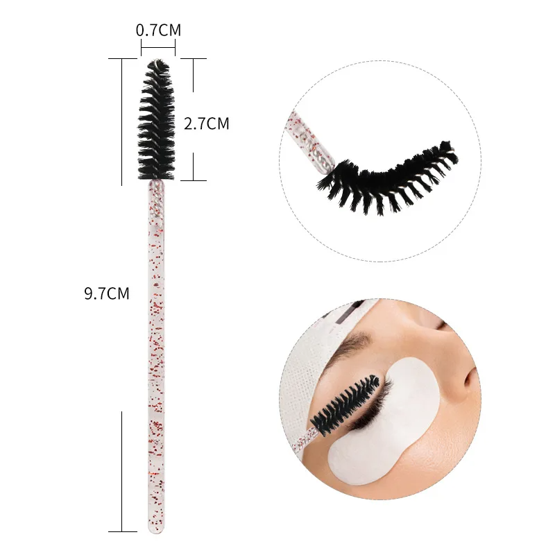 50pcs Eyelash Brushes Mascara  - огляд і ціна Eyelash Extension Double Lash