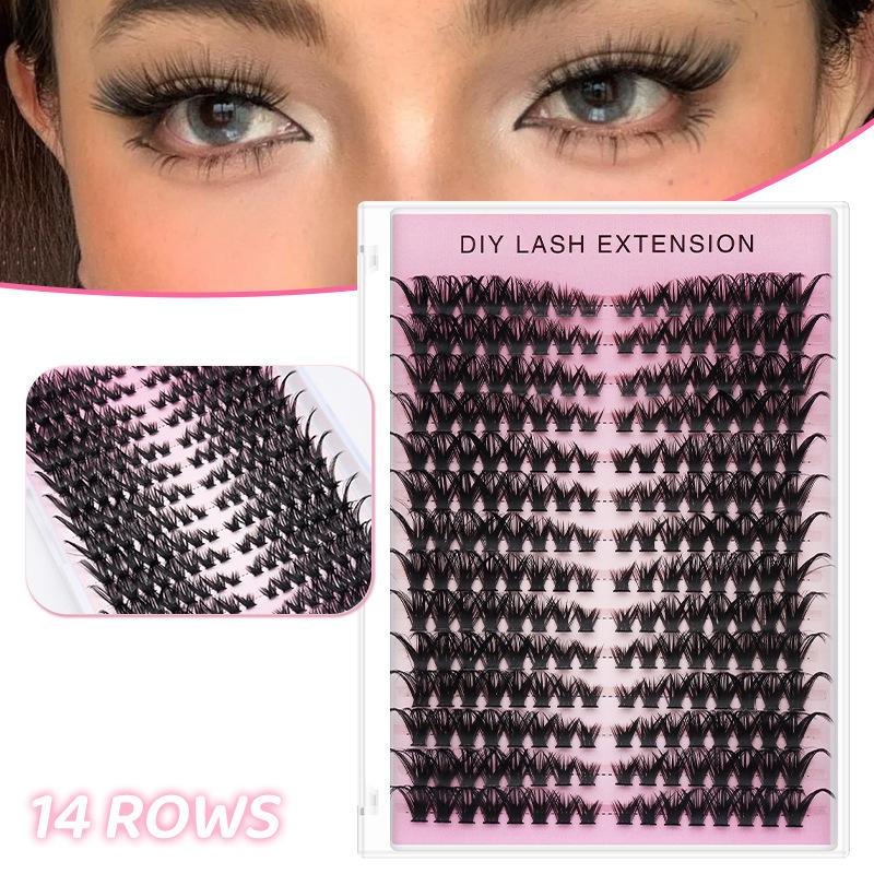 14 Rows Cluster Eyelash Extens - огляд і ціна Eyelash Extension Natural