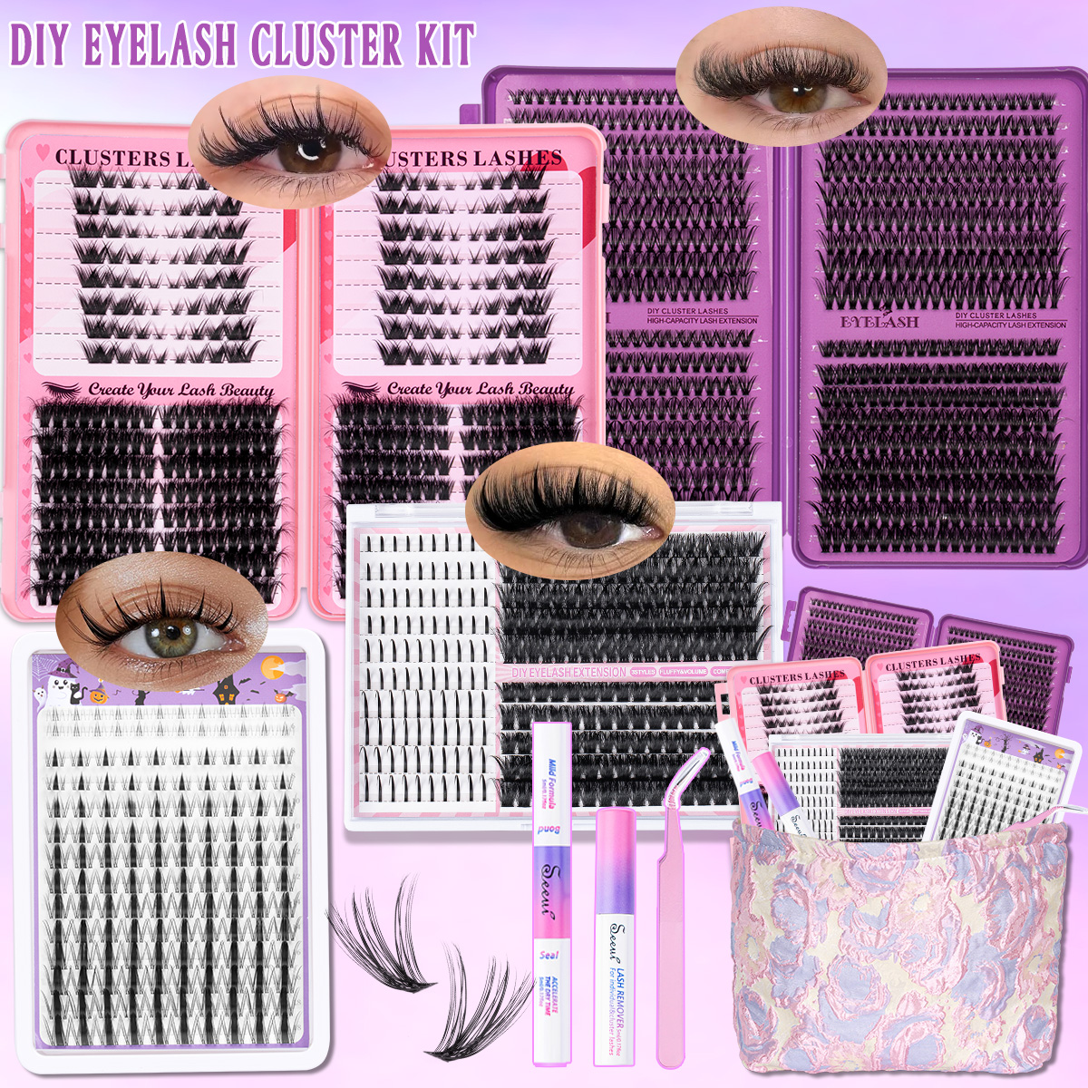 DIY Cluster Lashes Kit Individ - огляд і ціна Eyelash Extension Equipment