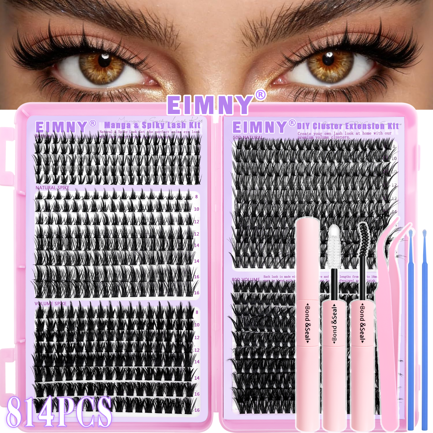 EIMMY 814PCS False Eyelash Set - огляд і ціна Eyelash Extension Eyelash