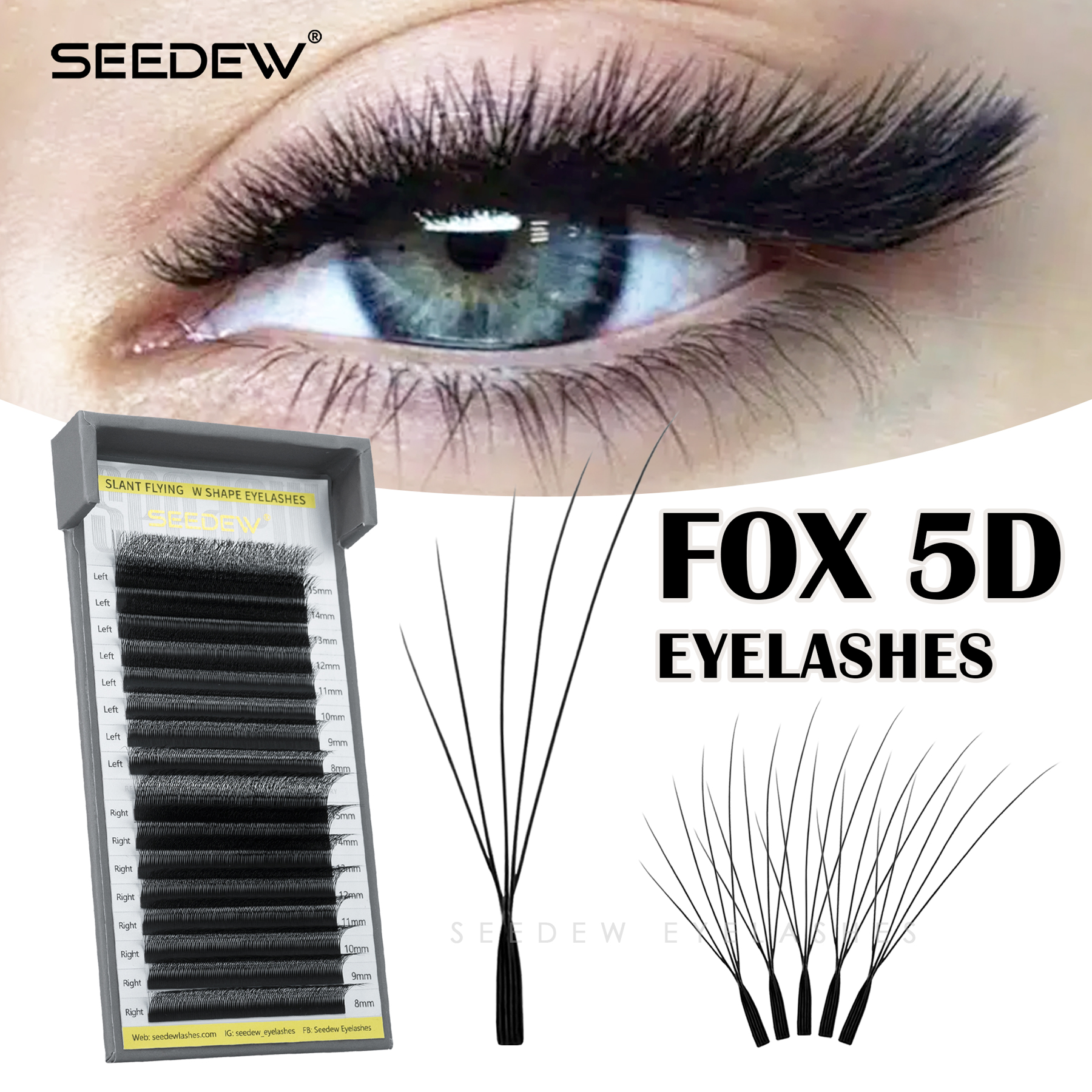 SEEDEW Fox 5D Eyelash Extensio - огляд і ціна Eyelash Extension Anime