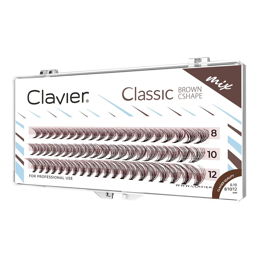 Clavier Classic Brown Eyelashe - огляд і ціна Eyelash Extension Natural Classic
