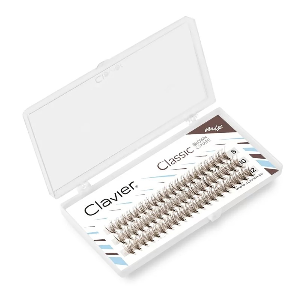 Clavier Classic Brown Eyelashe - огляд і ціна Eyelash Extension Natural Classic