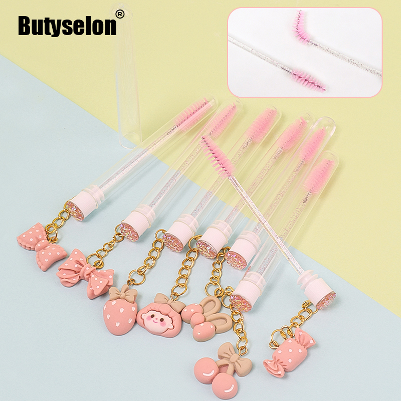 Pink Mascara Wands Cute Keycha - огляд і ціна Eyelash Extension Cleaning
