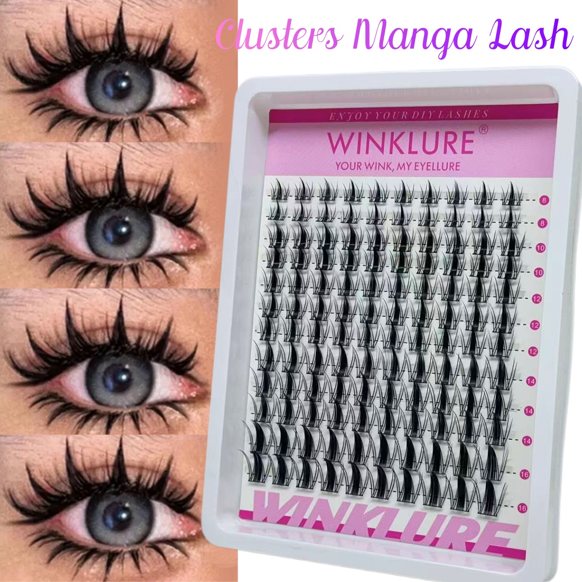 WINKLURE Manga Lash Clusters K - огляд і ціна Eyelash Extension Anime