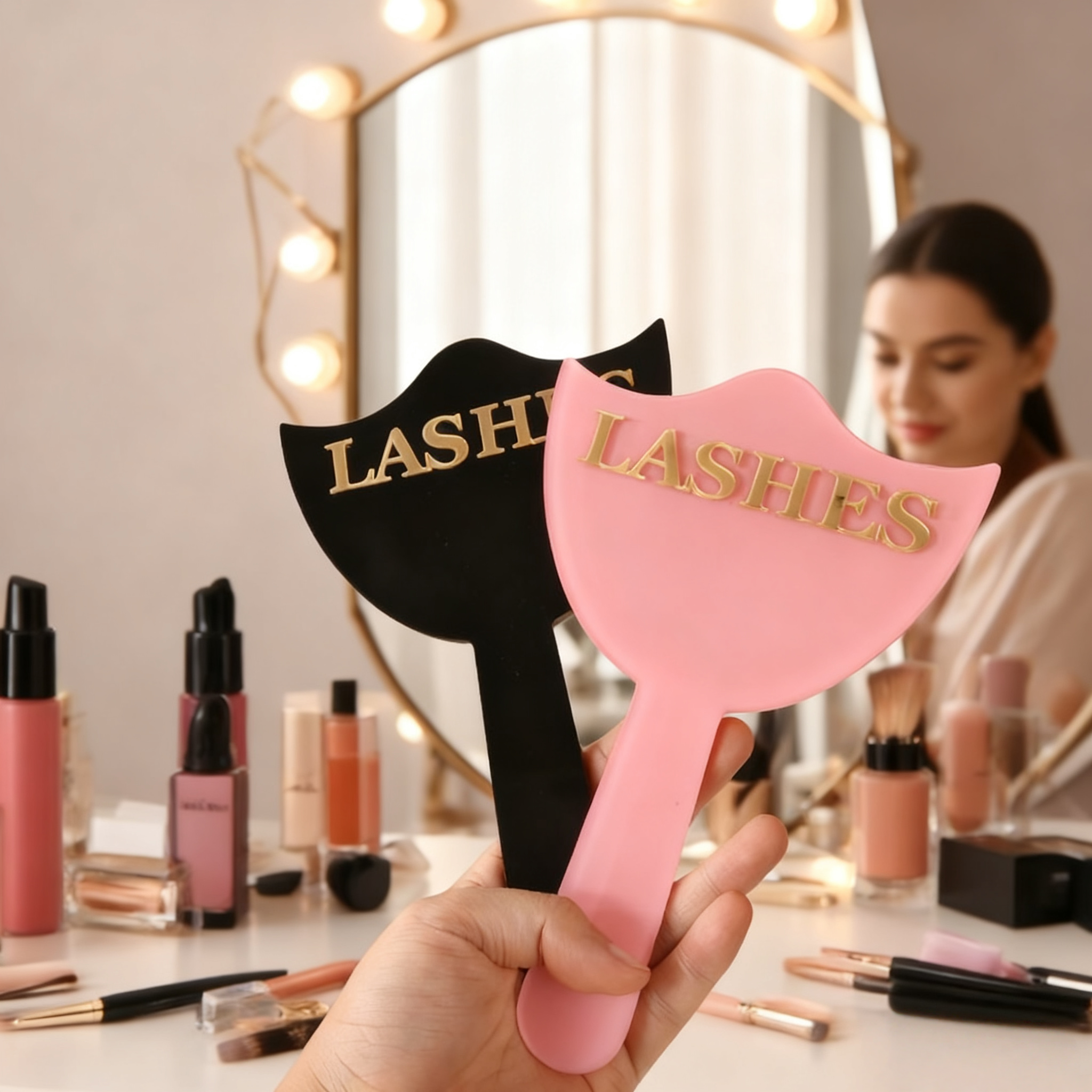 Acrylic Handheld Makeup Mirror - огляд і ціна Eyelash Extension Equipment