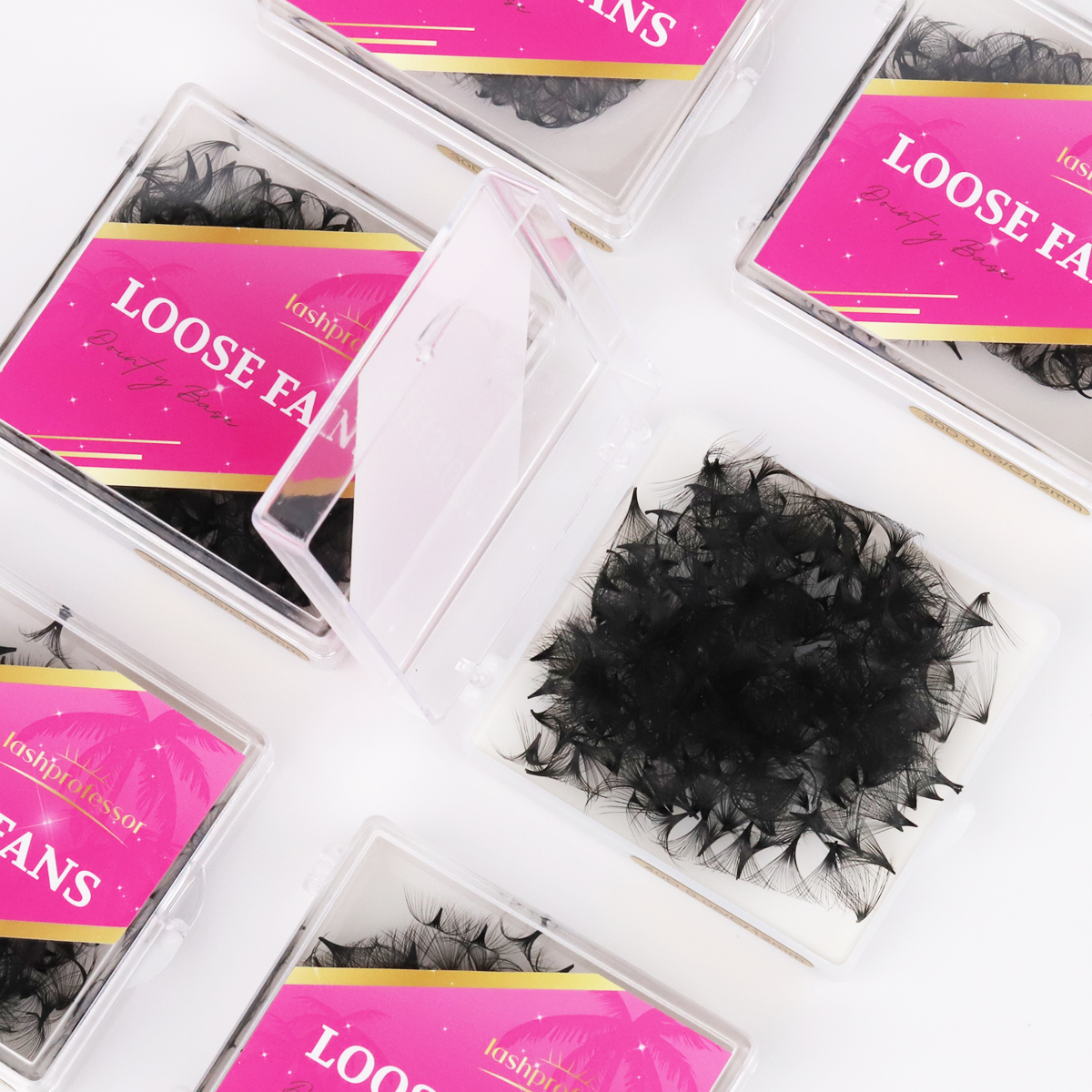Lashprofessor 3D-40D Cluster L - огляд і ціна Eyelash Extension Medium
