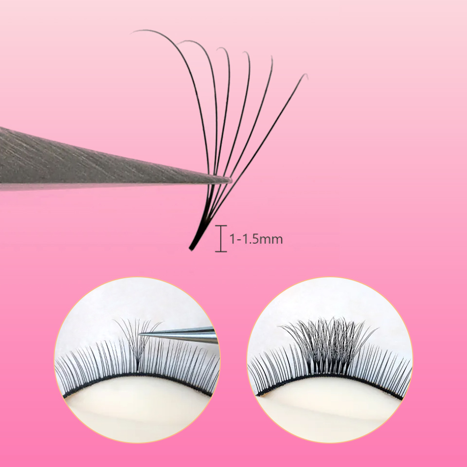 Lashprofessor 3D-40D Cluster L - огляд і ціна Eyelash Extension Medium