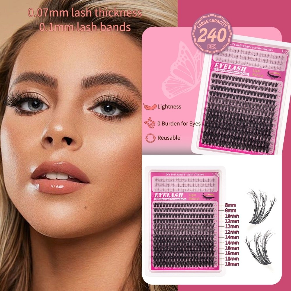 8-18mm Length False Eyelashes  - огляд і ціна Eyelash Extension Natural