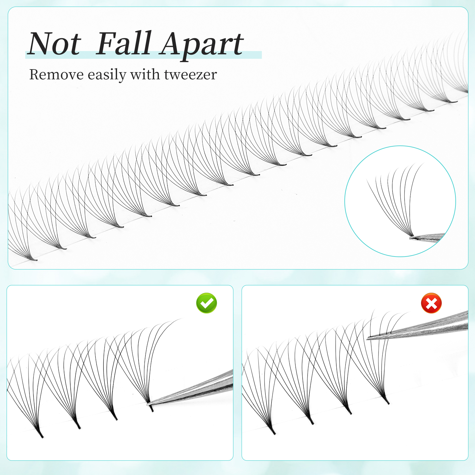 800 Fans 8D 0.05/0.07 Roots Sl - огляд і ціна Eyelash Extension Medium