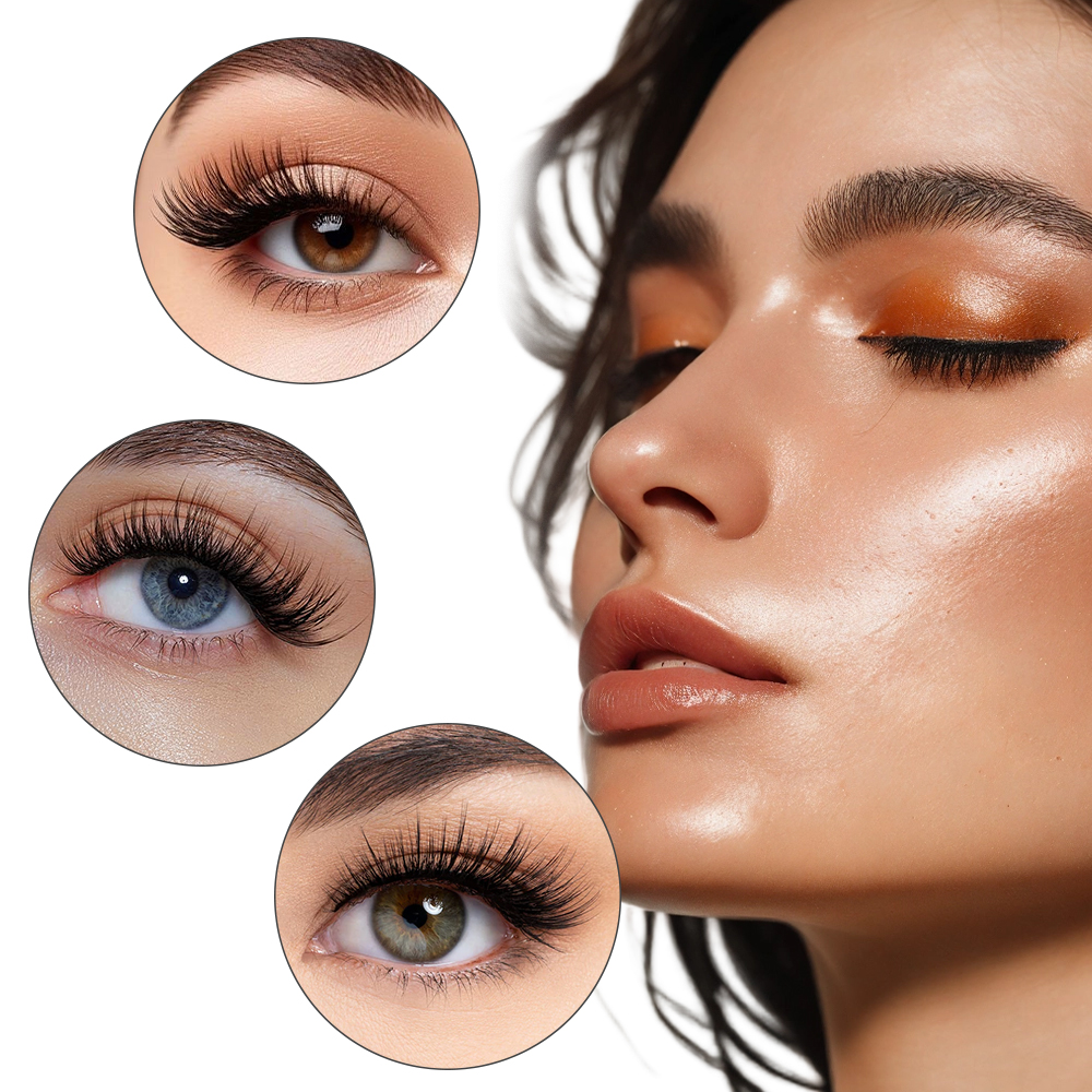 50PCS Rainbow Crystal Eyelash  - огляд і ціна Eyelash Extension Double Lash