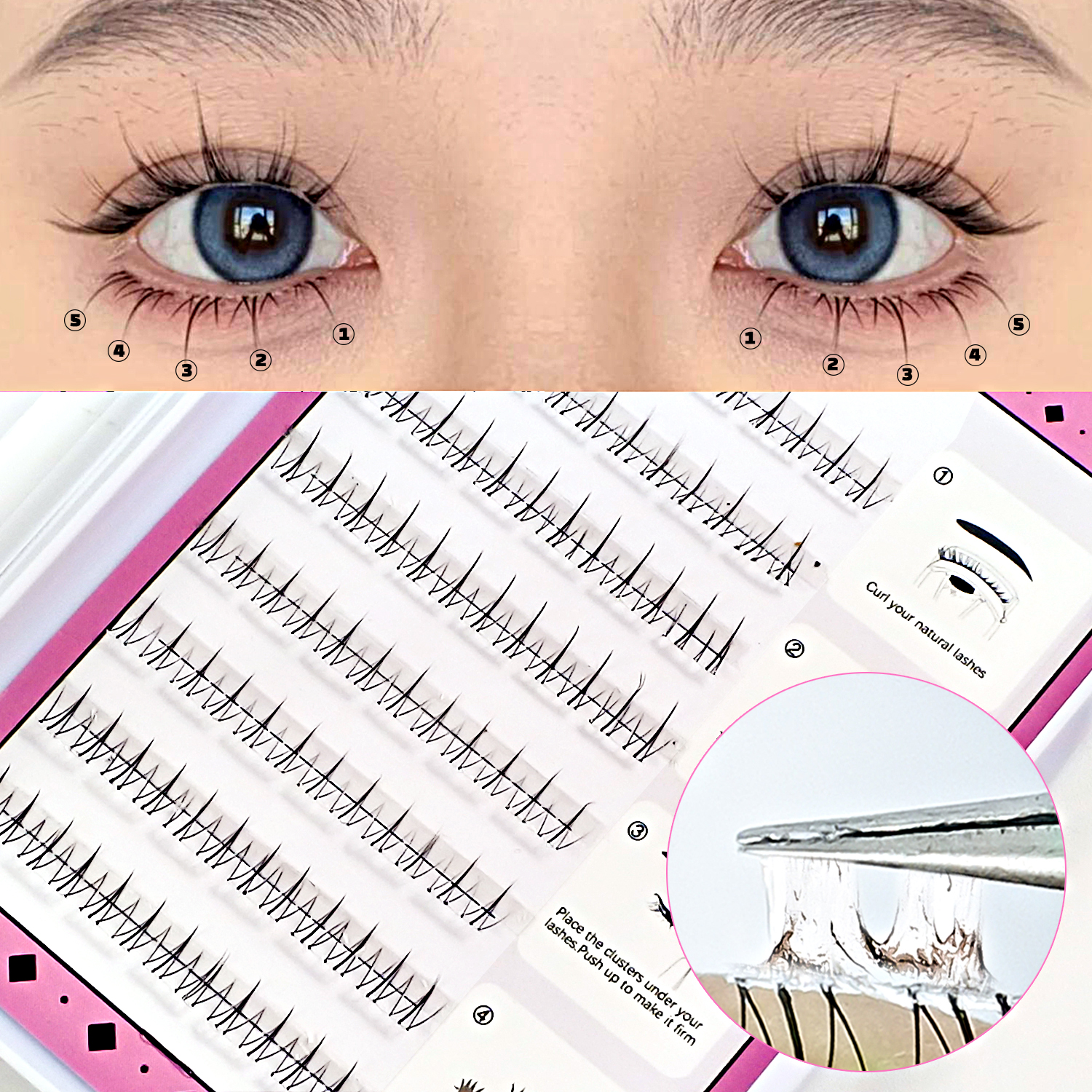 Self Adhesive Bottom Lashes No - огляд і ціна Eyelash Extension Anime