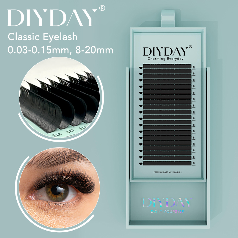 DIYDAY 16Rows Mink Lashes Indi - огляд і ціна Eyelash Extension Natural Classic
