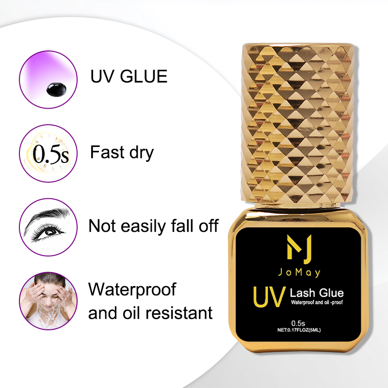 JOMAY Black UV Lash Glue 0.5S  - огляд і ціна Eyelash Extension Uv Glue
