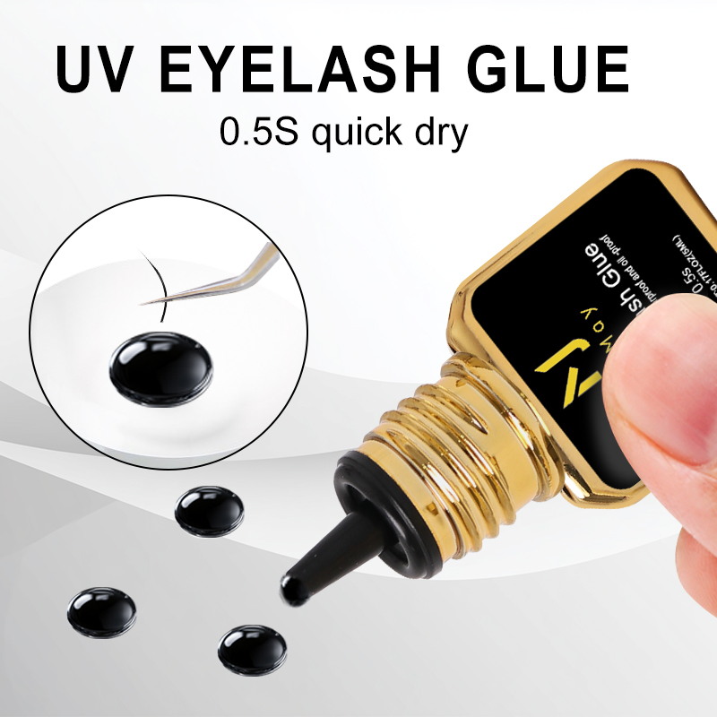 JOMAY Black UV Lash Glue 0.5S  - огляд і ціна Eyelash Extension Uv Glue
