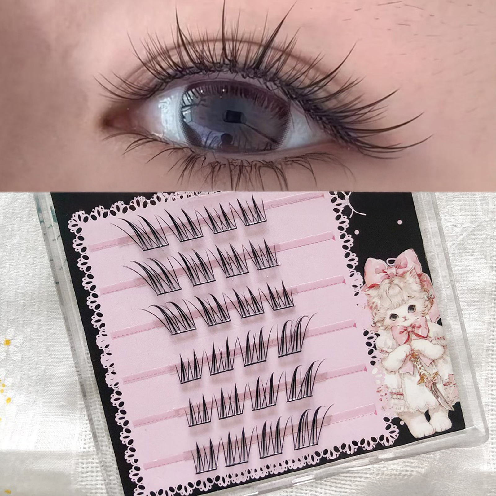 6/10/20 Rows Foxes False Eyela - огляд і ціна Eyelash Extension Anime