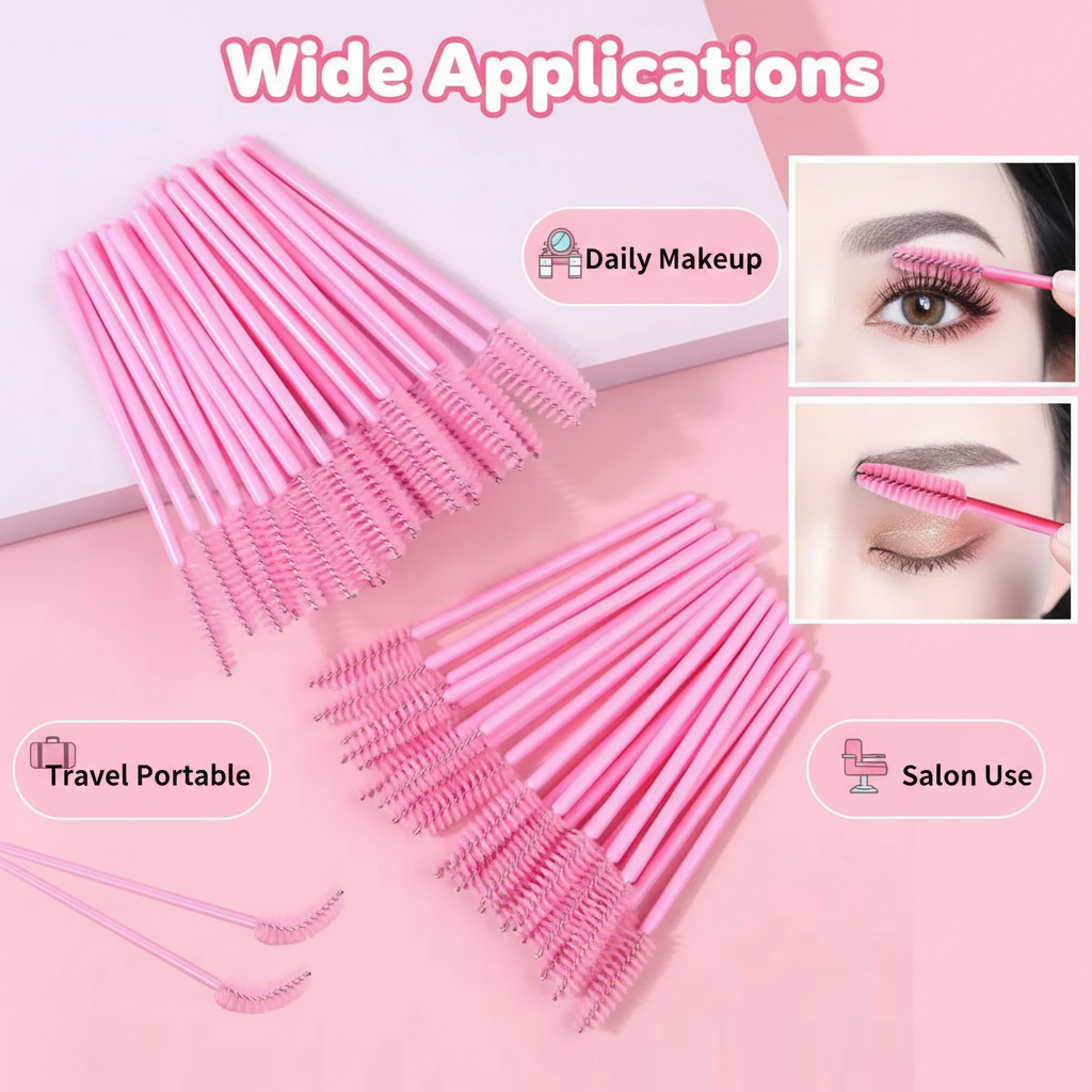 50pcs Disposable Eyelash Brush - огляд і ціна Eyelash Extension Eyelash