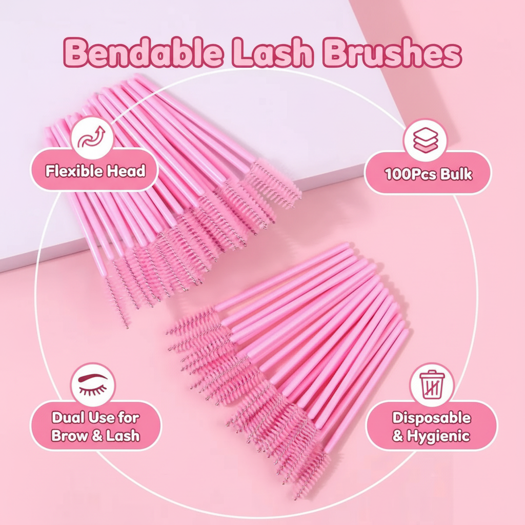 50pcs Disposable Eyelash Brush - огляд і ціна Eyelash Extension Eyelash