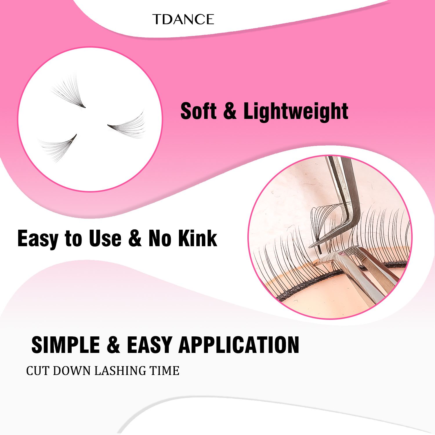 TDANCE 2500Fans Pointy Base Lo - огляд і ціна Eyelash Extension Medium