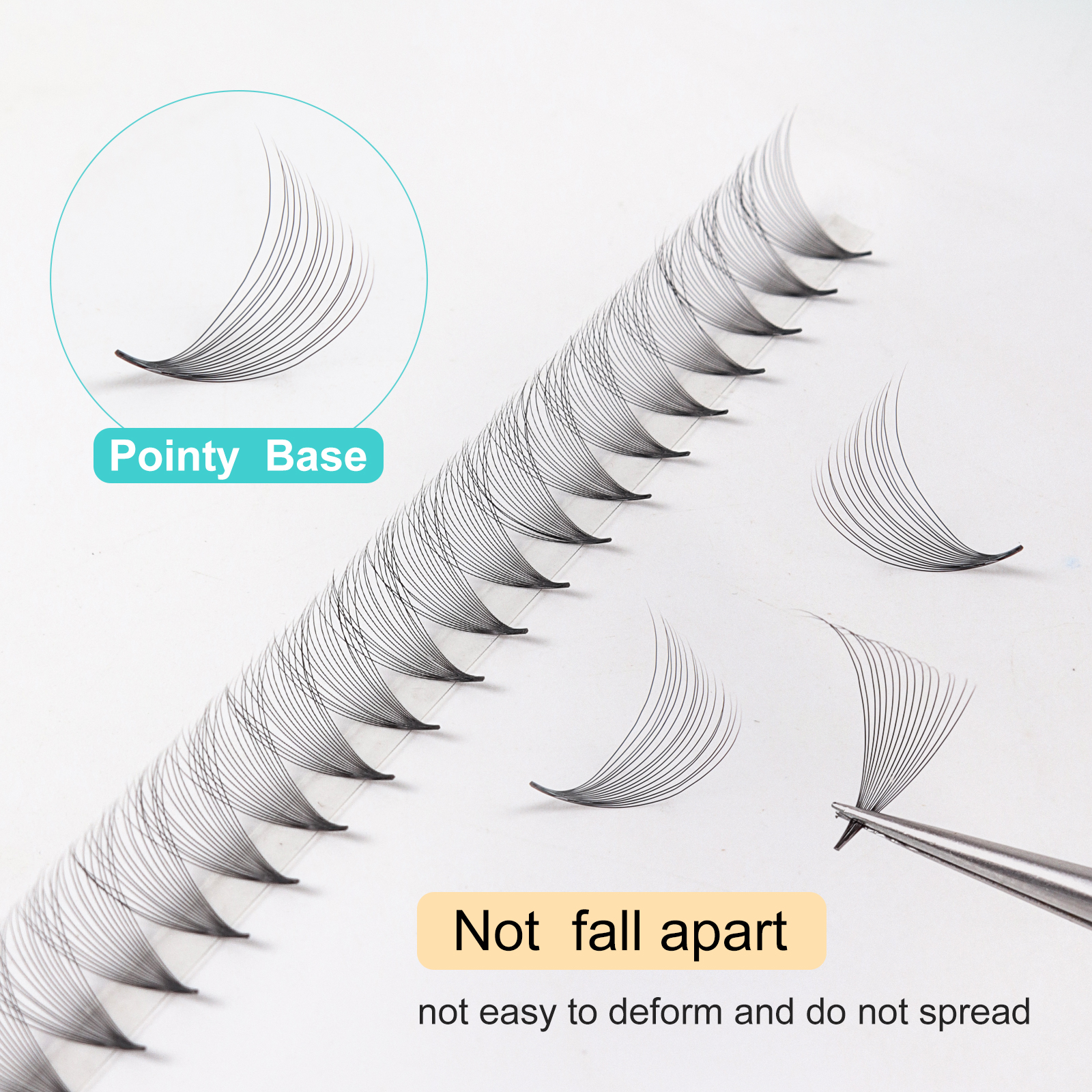 800 Fans 16D 0.03 Thin Roots S - огляд і ціна Eyelash Extension Medium