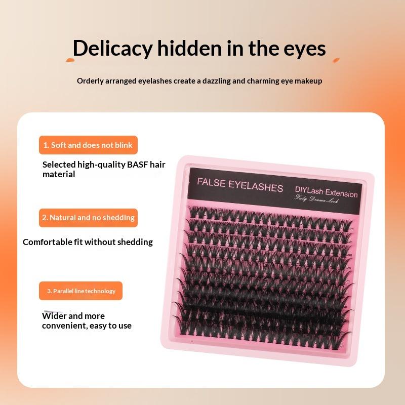 New 10Row 140 Clusters Fluffy  - огляд і ціна Eyelash Extension Natural