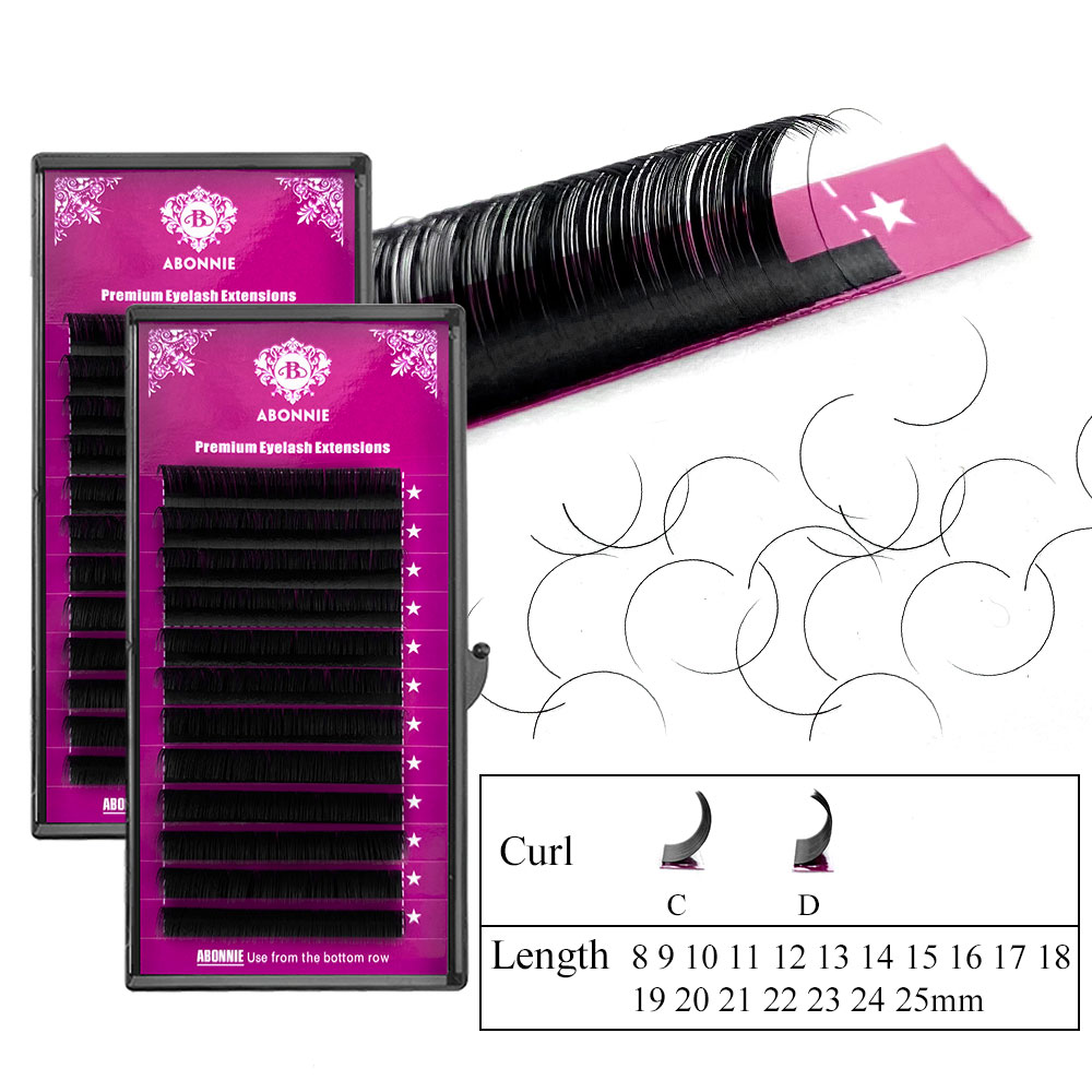 Abonnie B Curl 8-15mm Faux Ind - огляд і ціна Eyelash Extension Natural Classic