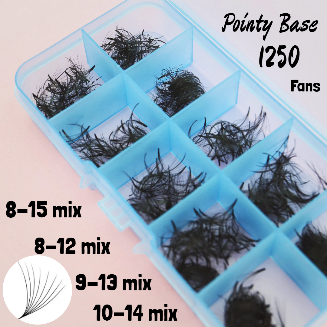 1250 Fans Pointy Base Loose La - огляд і ціна Eyelash Extension Medium