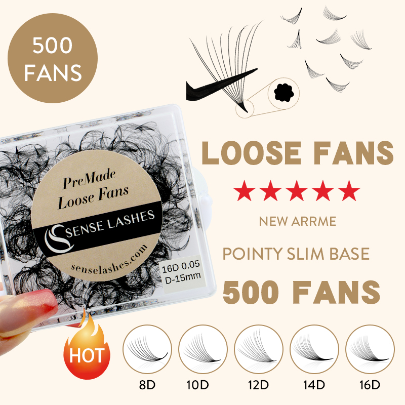 500 Fans Handmade Loose Premad - огляд і ціна Eyelash Extension Medium