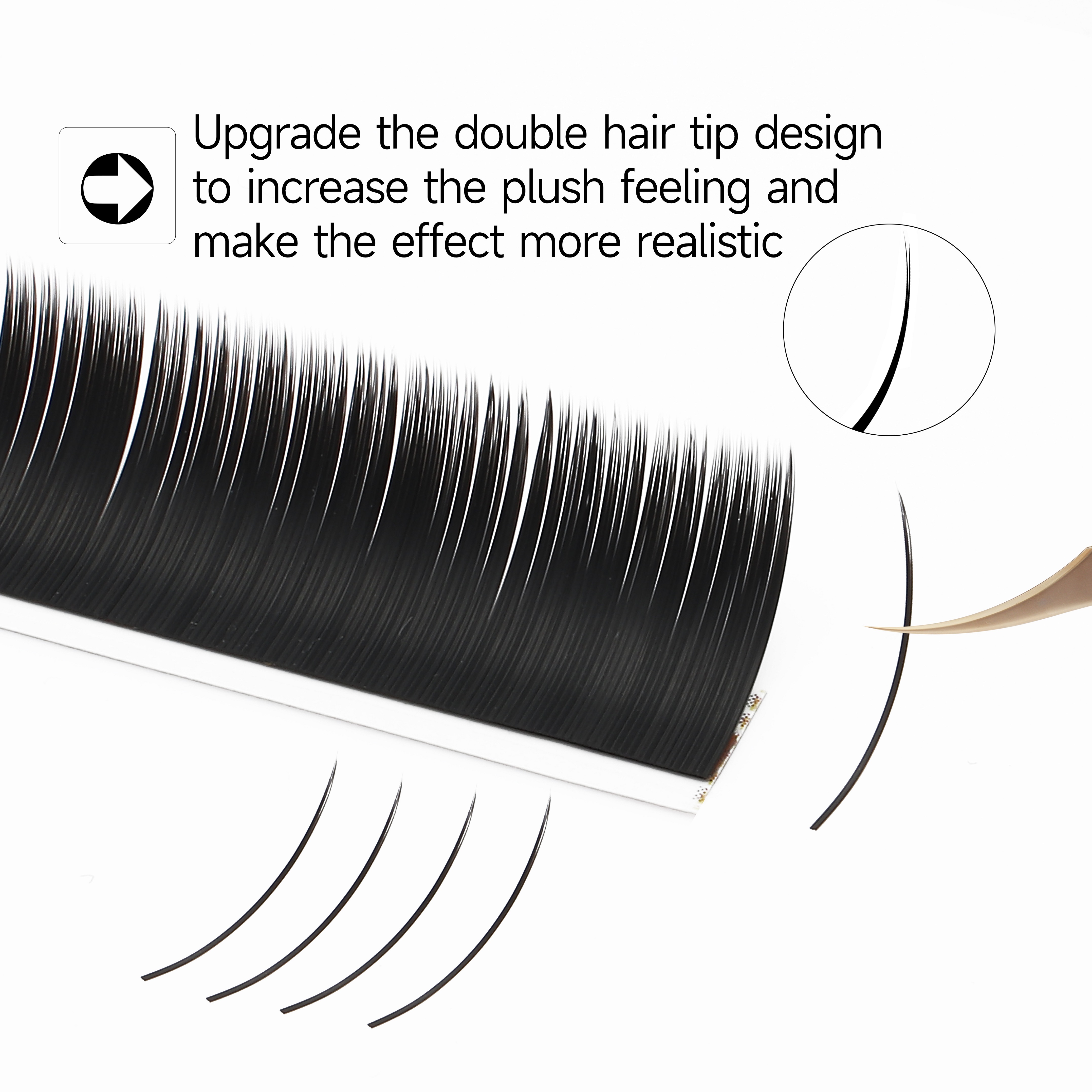 XIUSUZAKI Flat Ellipse Eyelash - огляд і ціна Eyelash Extension Natural Classic