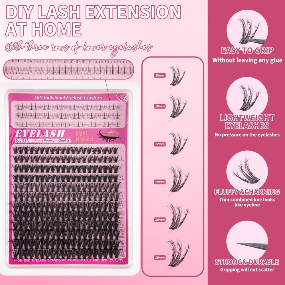 8-18mm Length False Eyelashes  - огляд і ціна Eyelash Extension Natural