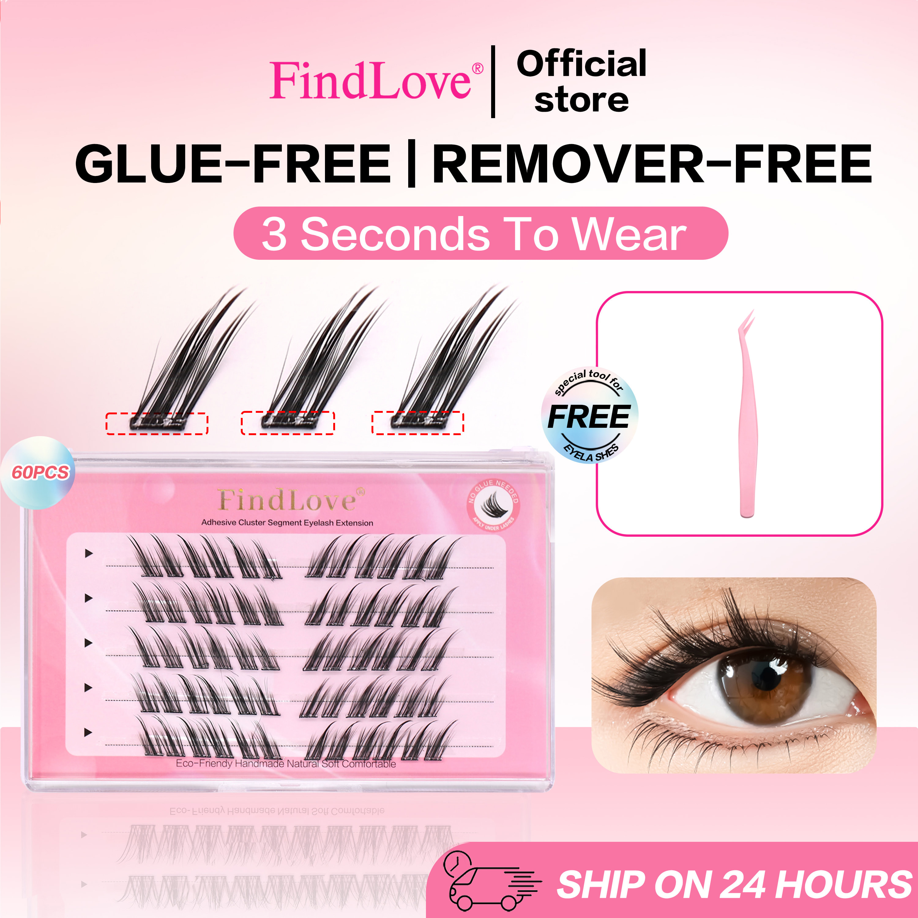 FindLove Fox Eye Lashes Pre Gl - огляд і ціна Eyelash Extension Uv Glue