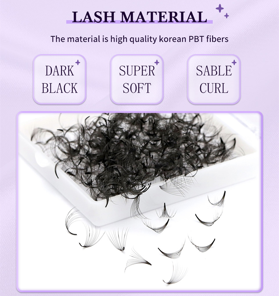 AGUUD 500 Fans Loose Fan Lashe - огляд і ціна Eyelash Extension Medium