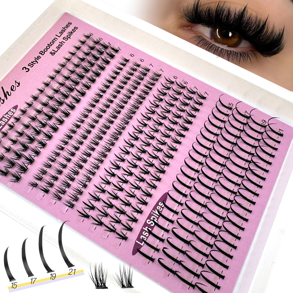 16Rows Bottom&Spiky Lashes Clu - огляд і ціна Eyelash Extension Anime