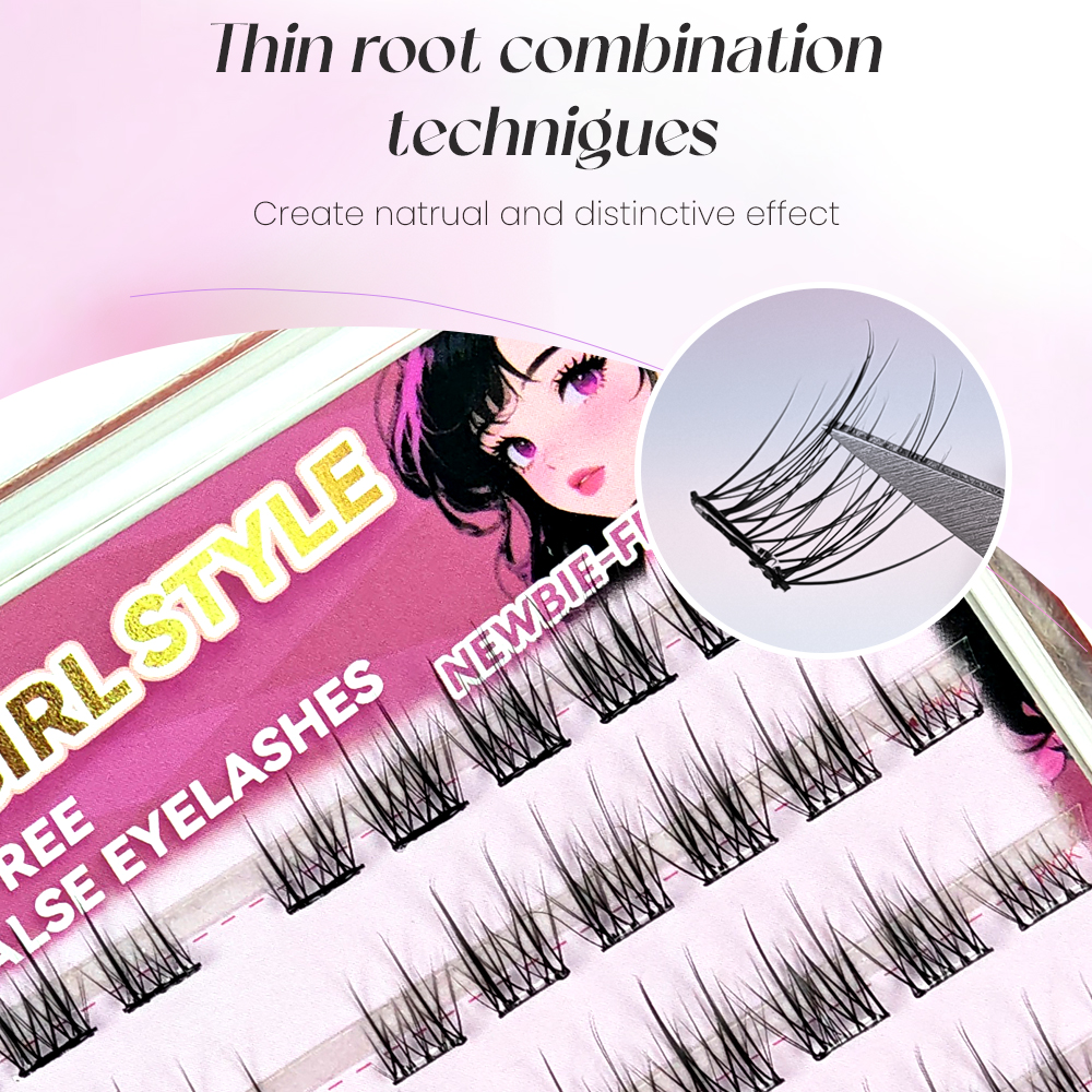Yelix DIY Self-Adhesive Cluste - огляд і ціна Eyelash Extension Anime
