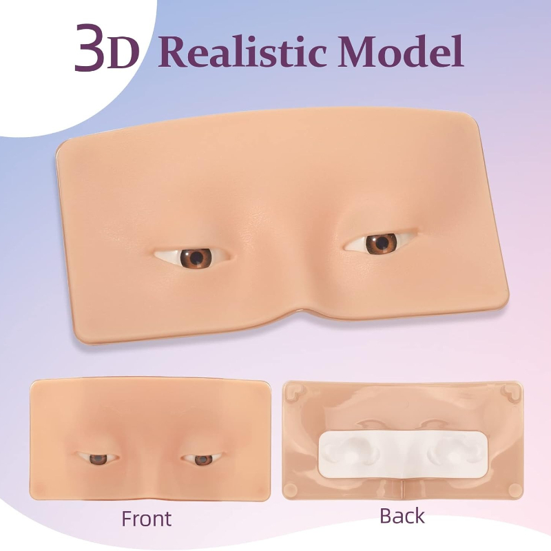 3D Silicone Face Makeup Practi - огляд і ціна Eyelash Extension Open Eye