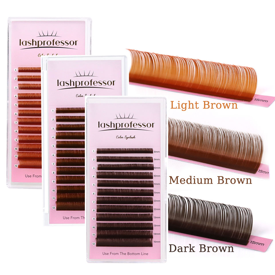 Cocoa Chocolate Brown Eyelashe - огляд і ціна Eyelash Extension Natural Classic